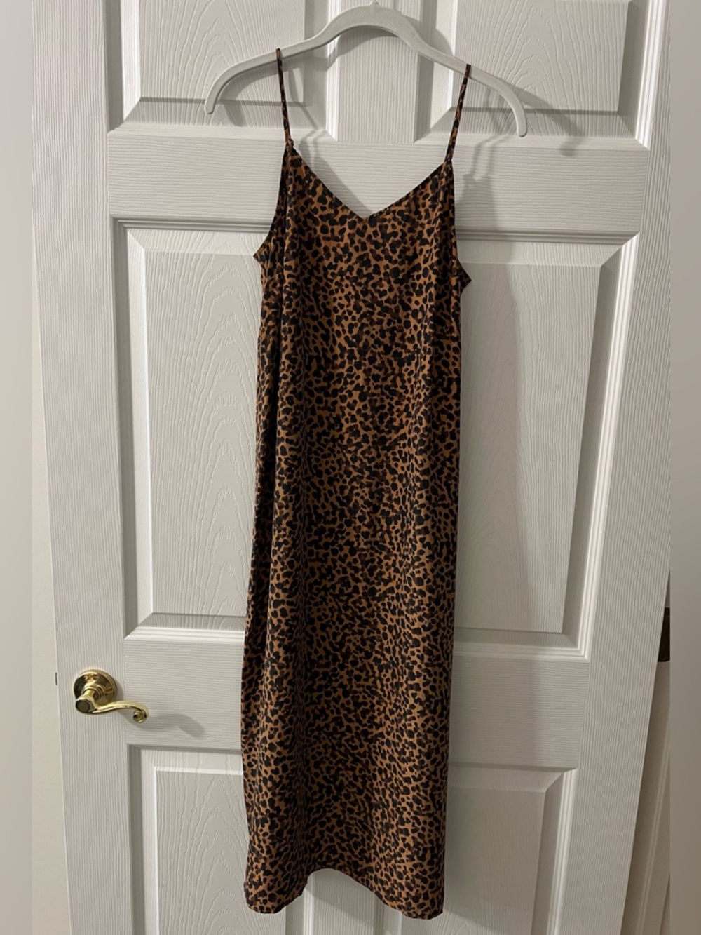 Madewell Leopard Slip Midi Dress